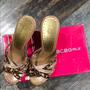 Leopard/ light brown Wedges